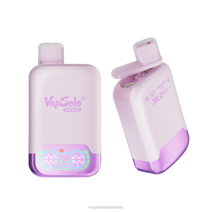 VapSolo TWINS vaporizador desechable | Vapsolo Al Por Mayor R0LH28 hielo de uva y kiwi fresa