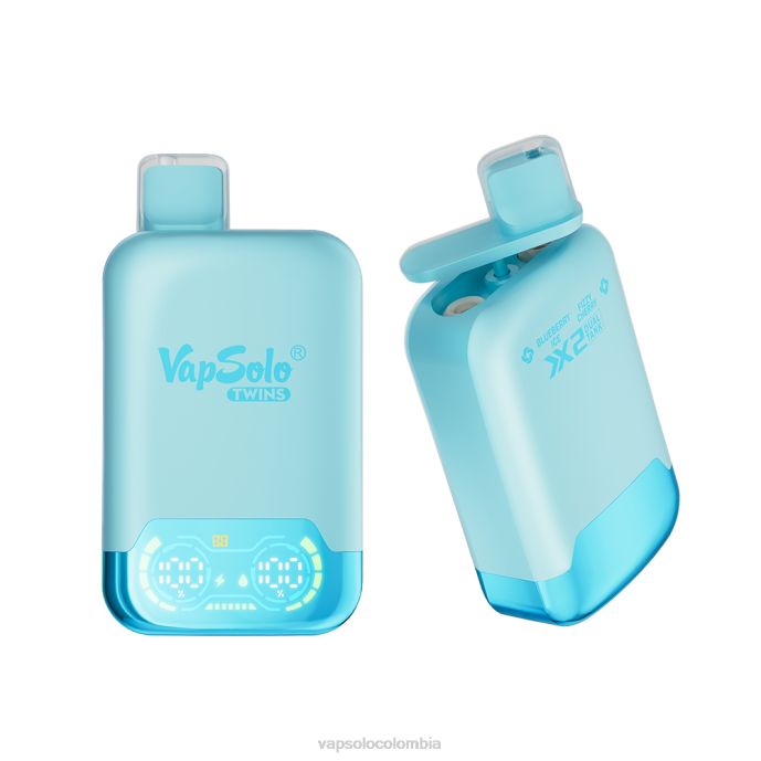 VapSolo TWINS vaporizador desechable | Vapsolo Bogotá R0LH27 hielo de arándanos y cereza gaseosa
